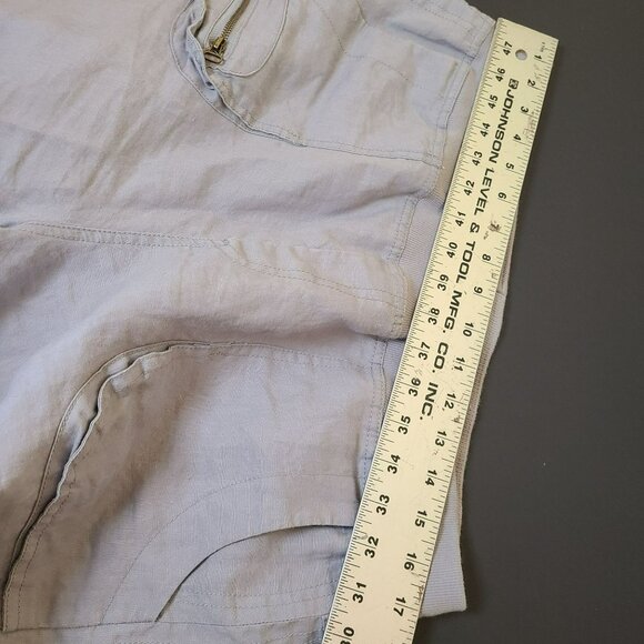 Soft Surroundings Womens LG/TALL Gray Wide Leg Elastic Waist Pull On Cargo Pants - Picture 6 of 12